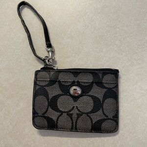 Coach Black and Gray Wristlet